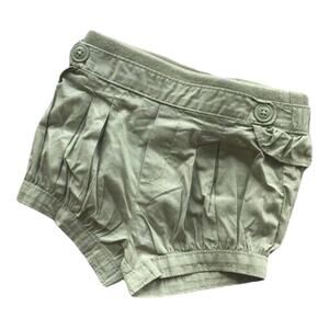 Gap Girls Shorts Size 3-6 Months Light Sage Green Woven Lightweight Cotton NEW